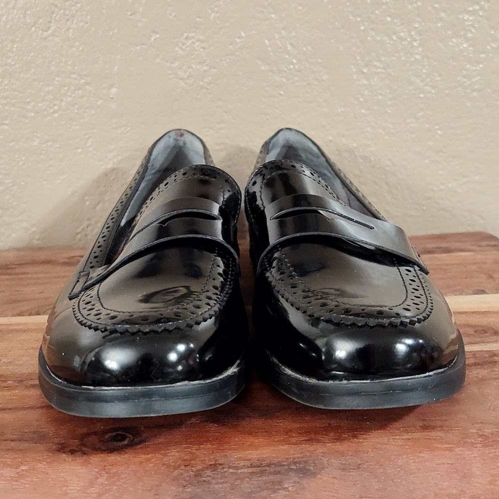 Kelly & Katie Glossy Black Bala Loafer - Picture 5 of 9